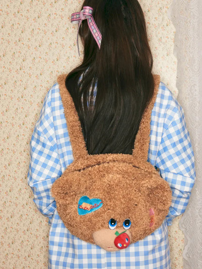 Apple Shaped Plush Backpack【s0000014152】