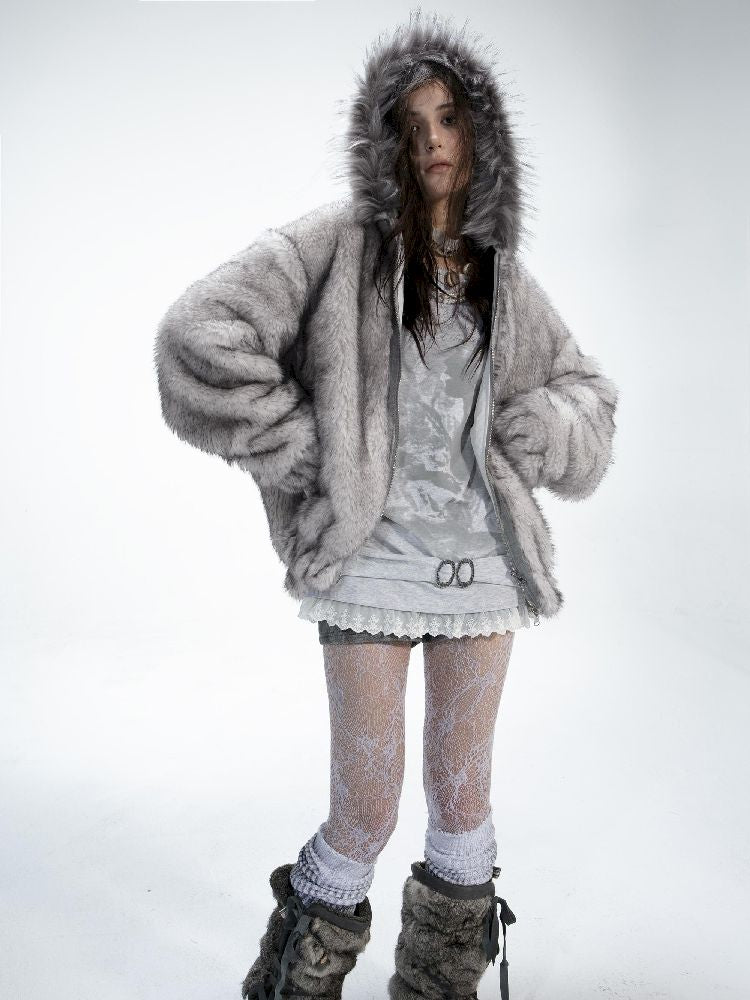 Fur Collar Thick Coat Reversible【s0000011272】