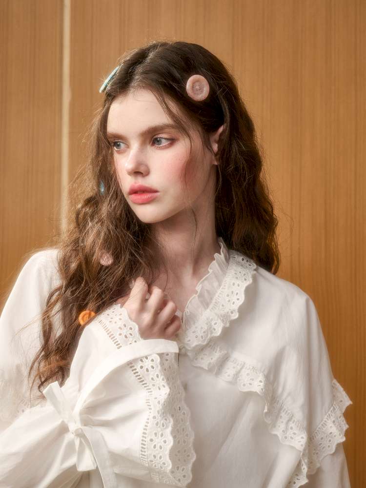 Organic Cotton Embroidery Patchwork Lace Dress【s0000014888】