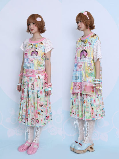 Cake Dessert Printed Loose T Shirt【s0000017455】