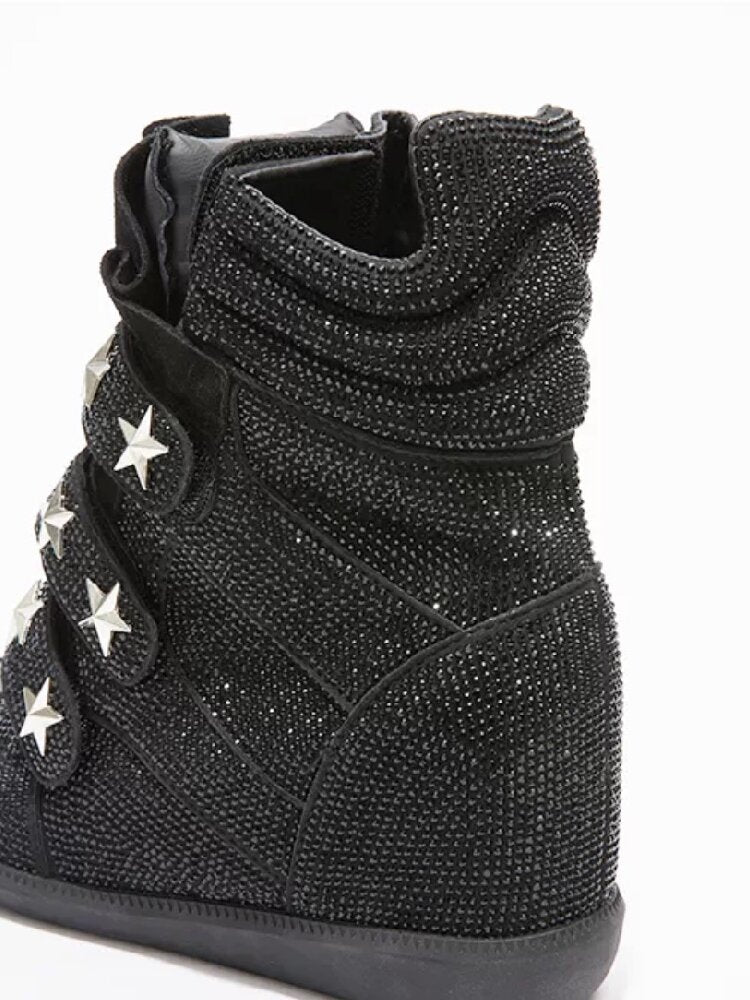 Vintage Rhinestone Wedge Platform Shoes【s0000018260】