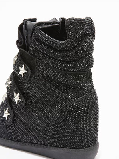 Vintage Rhinestone Wedge Platform Shoes【s0000018260】