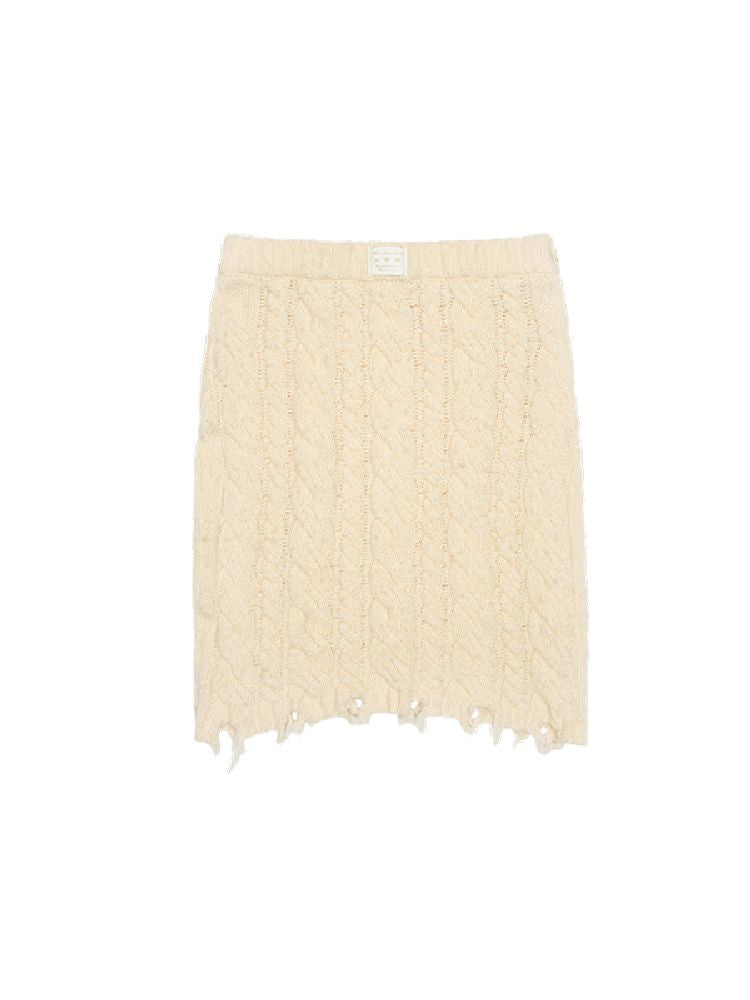 Twisted Flower Knit Cardigan Halter Skirt Set【s0000011570】