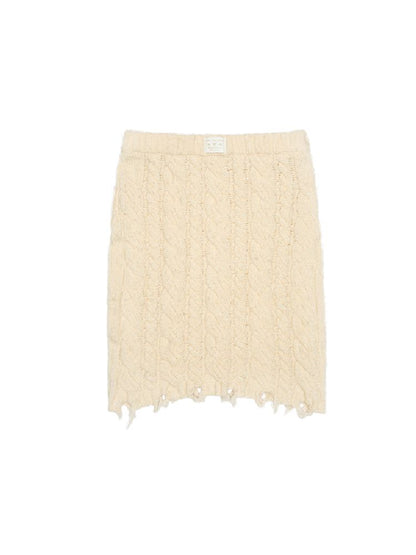 Twisted Flower Knit Cardigan Halter Skirt Set【s0000011570】