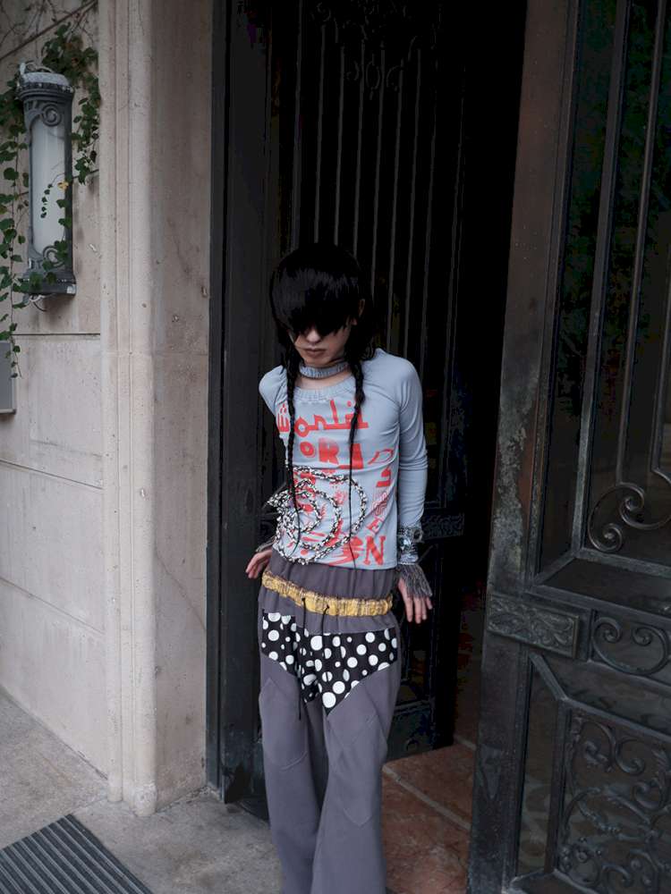 Asymmetrical Long Sleeve Top【s0000015147】