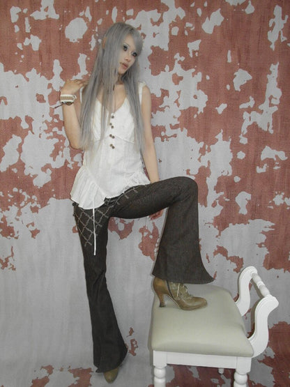 Forest Breasted Flared Denim Pants【s0000017980】