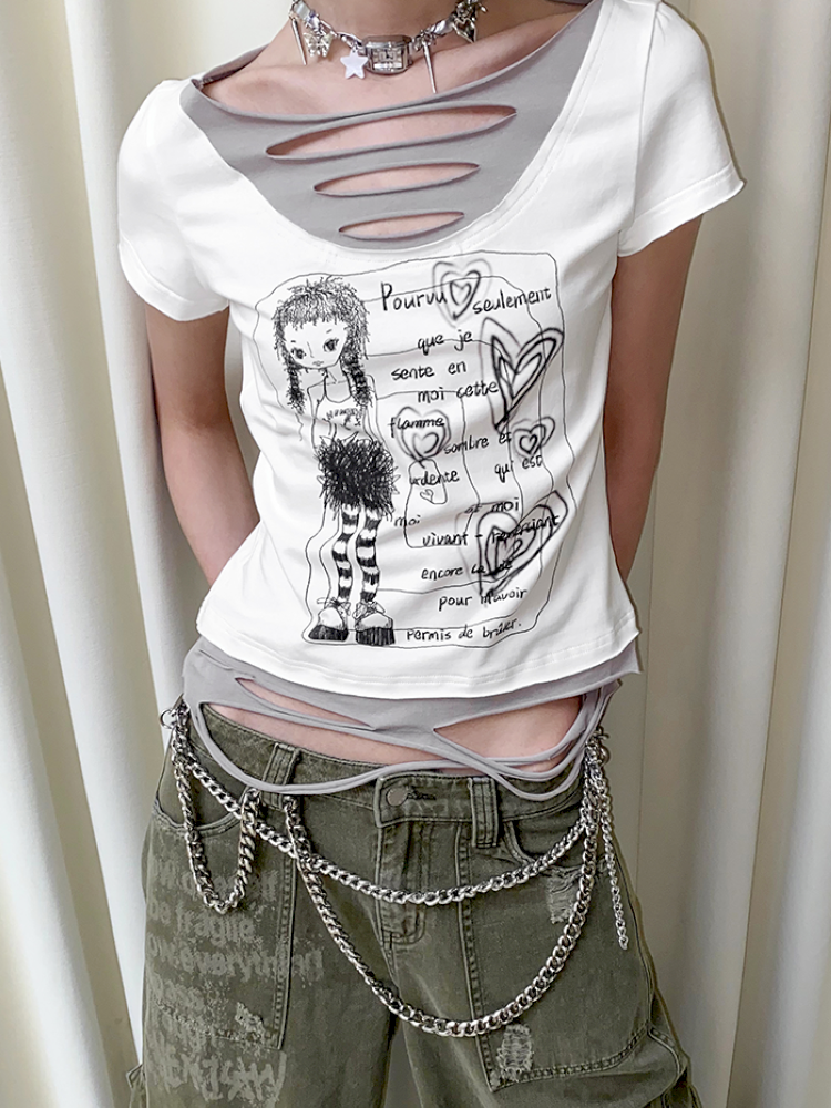 Fake Two Piece T-Shirt【s0000012421】