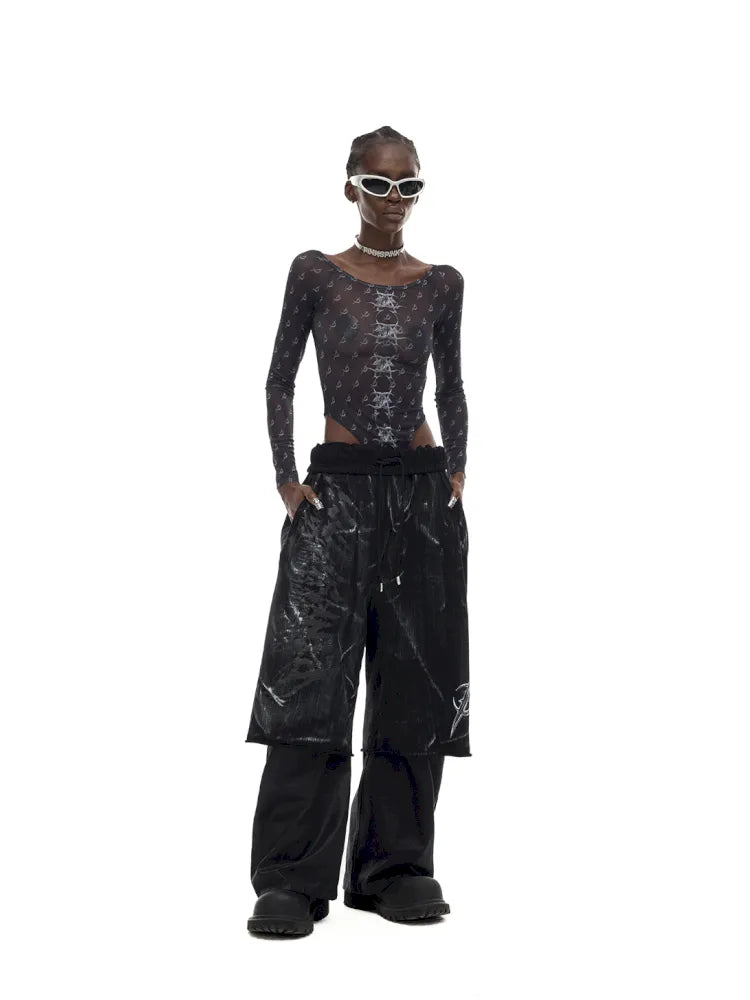 Relaxed Streetwear Y2K Layered Sweatpants【s0000014014】