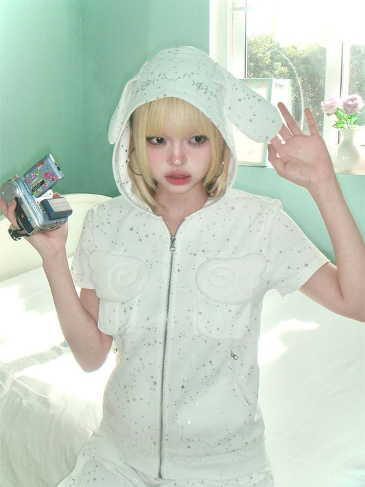 Hot Rhinestone White Vest Jacket【s0000012334】