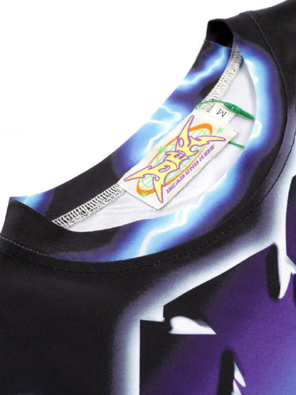 Dark Rock Lightning Print T-shirt【s0000015891】