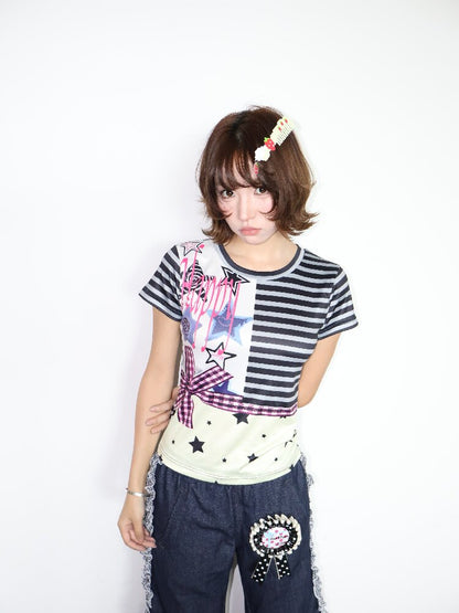 Light Sub Punk Short Sleeve Top【s0000018683】