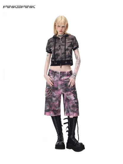 Cat Ear Rhinestone Camo Hoodie【s0000017721】