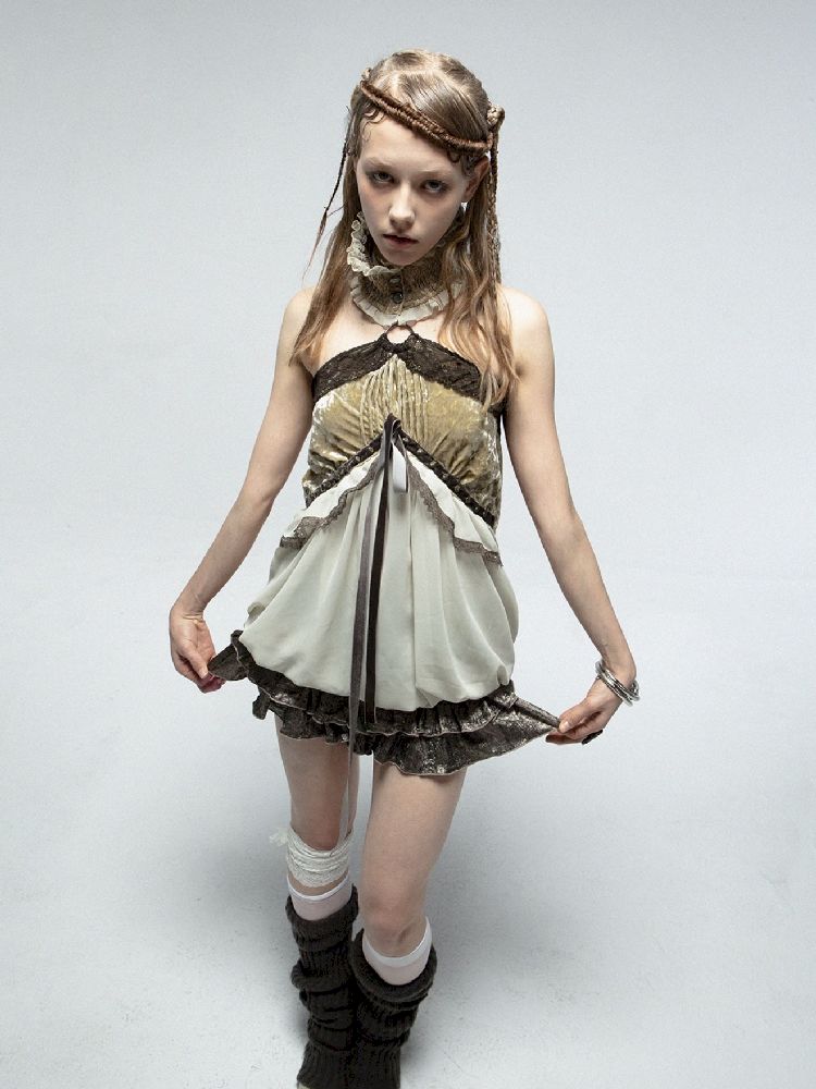 Vacation Halter Plunge Top【s0000012208】