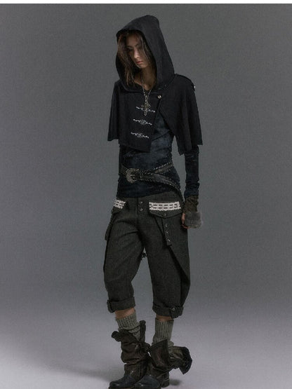 Embossed Silver Lettered Hooded Knit【s0000019236】