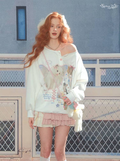 Crew Neck Relaxed-Fit Women's Sweatshirt【s0000014352】