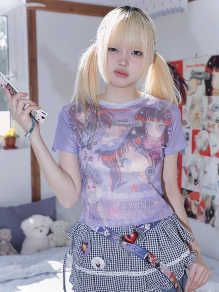 KillAngel Short Sleeve Mesh T-Shirt【s0000012330】