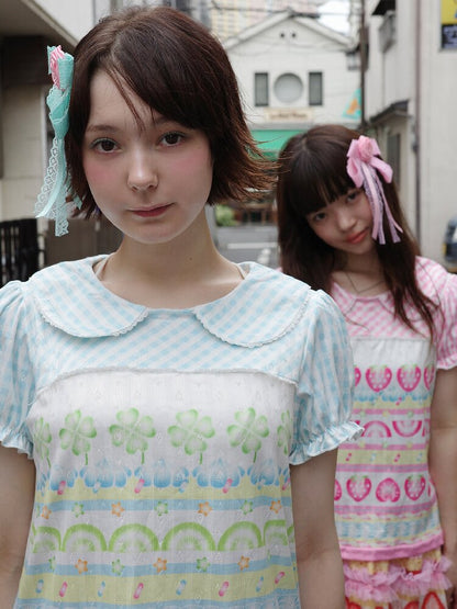 Strawberry Lime Print Loose T-Shirt【s0000017765】