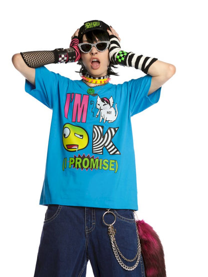 EMO hardcore skateboarding punk loose T-shirt【s0000013599】