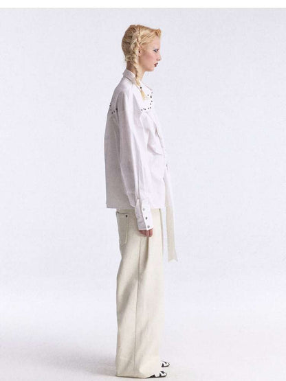 Playful Strap Rivet Cargo Shirt【s0000015388】