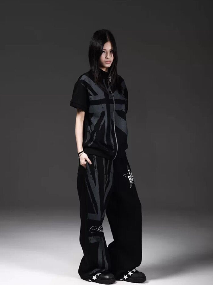 Flag Sub-Print Boxing Sweatpants【s0000018274】