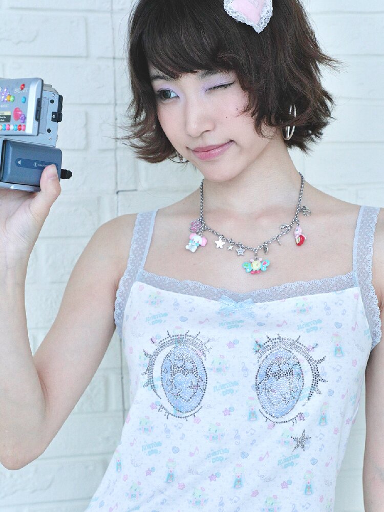 Playful Cartoon Eye Lace Camisole【s0000017475】