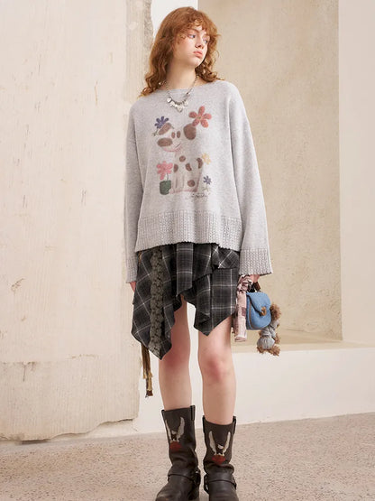 Openwork Oversized Pullover Knit Sweater【s0000014086】
