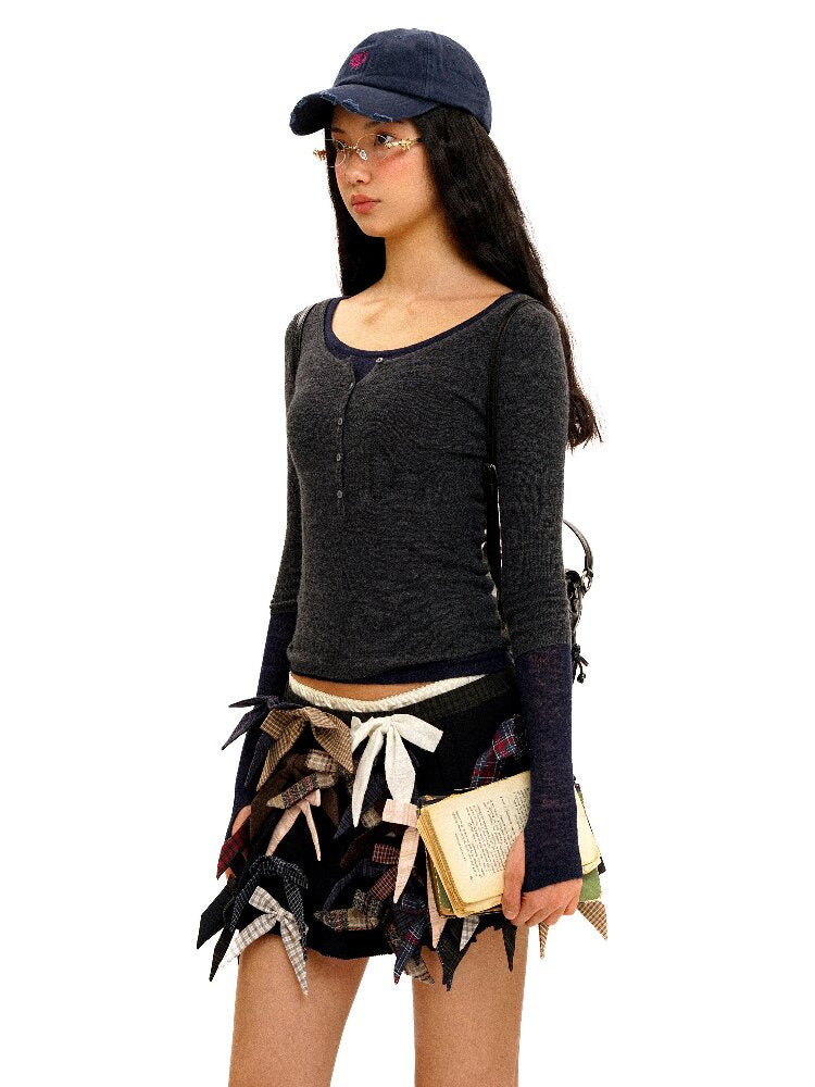 Irregular Multi Bow Pleated Skirt【s0000016099】