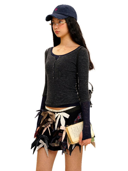 Irregular Multi Bow Pleated Skirt【s0000016099】