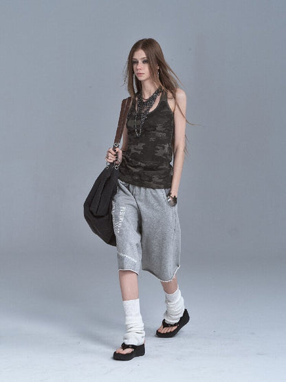 Silver Print Terry Sweatpants【s0000016632】