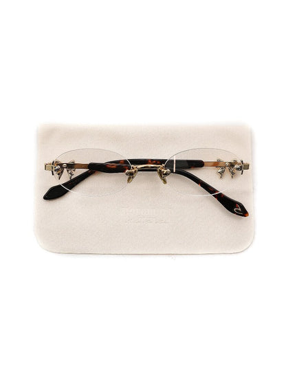 Metal Bow Rimless Glasses【s0000016134】