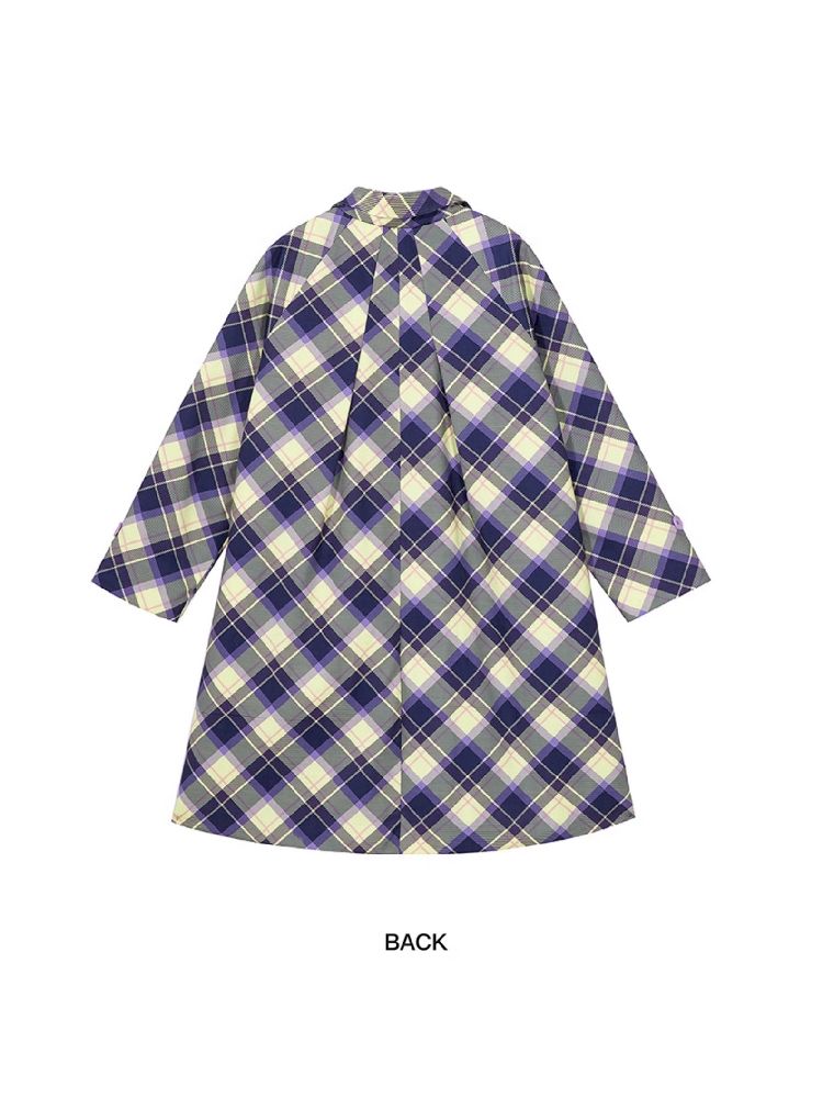 PLAID PLUSH BEAR CLIP COTTON JACKET [S0000010514]