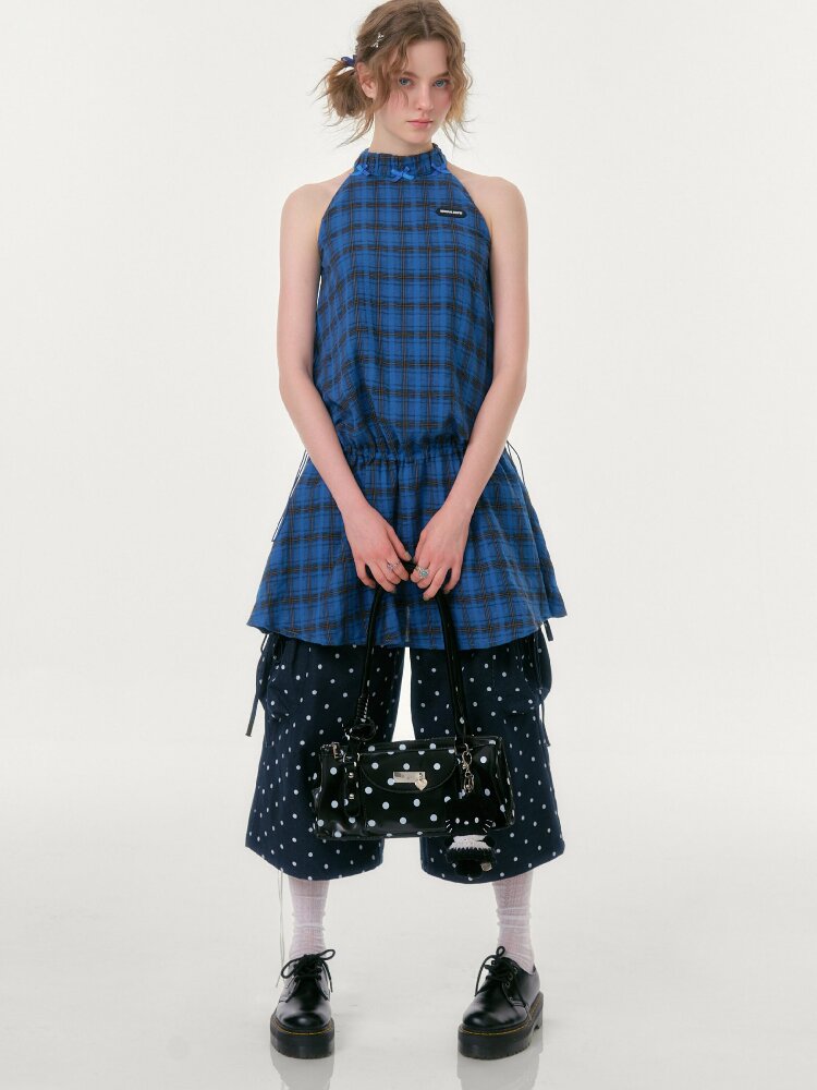 Dark Blue Polka Dot Casual Pants【s0000016603】