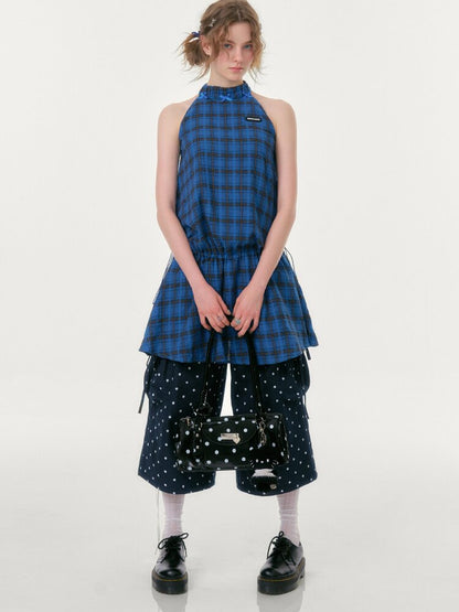 Dark Blue Polka Dot Casual Pants【s0000016603】