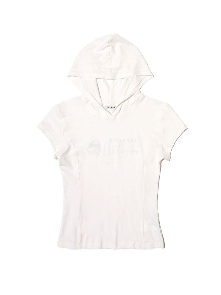 Small Worn Hooded Short Sleeve Top【s0000013441】
