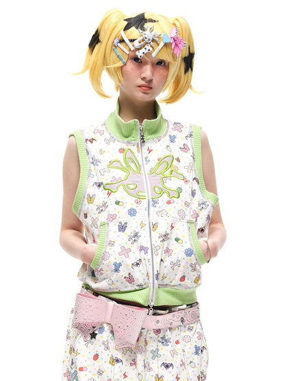 Sticker Printed Vest【s0000012592】