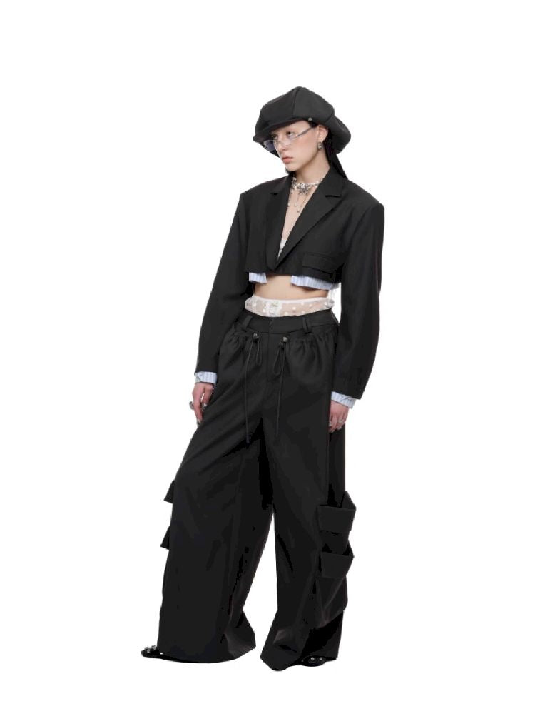 Ultra Short Gray Blazer【s0000011622】