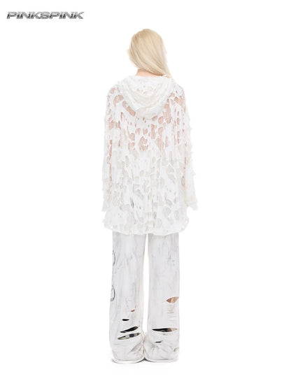 Irregular Hole Rock Punk Loose Pants【s0000012986】