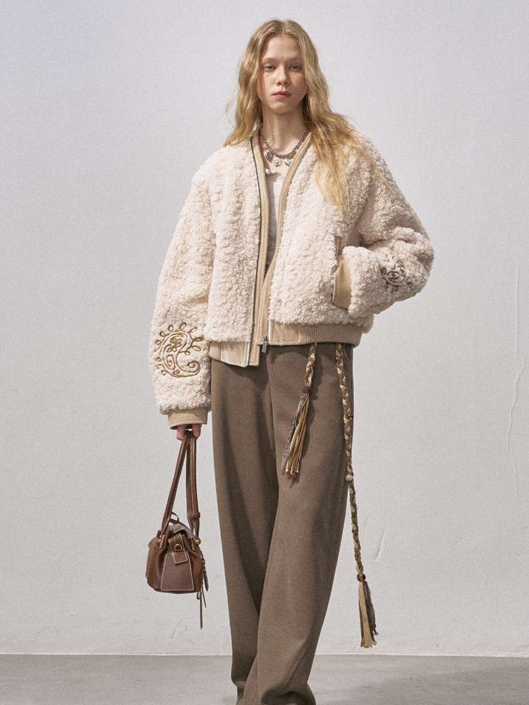 Lamb Wool Cashew Nut Parka Jacket【s0000015210】