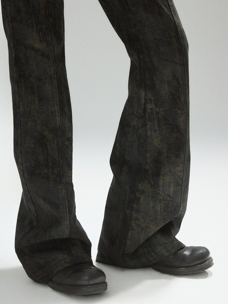 Color Cargo Flared Studded Jeans【s0000015609】