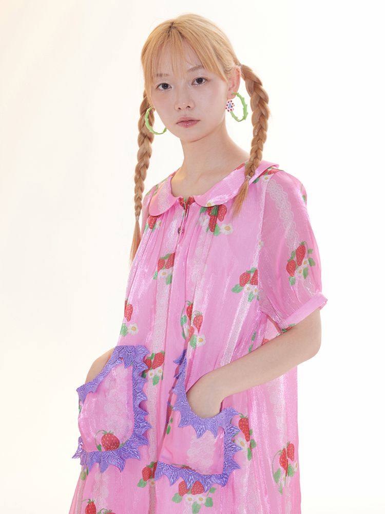 Strawberry Doll Neck Dress【s0000009786】