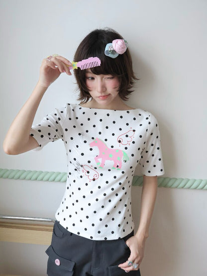 LuckyHorse Silver Stamped Boat Top【s0000018680】