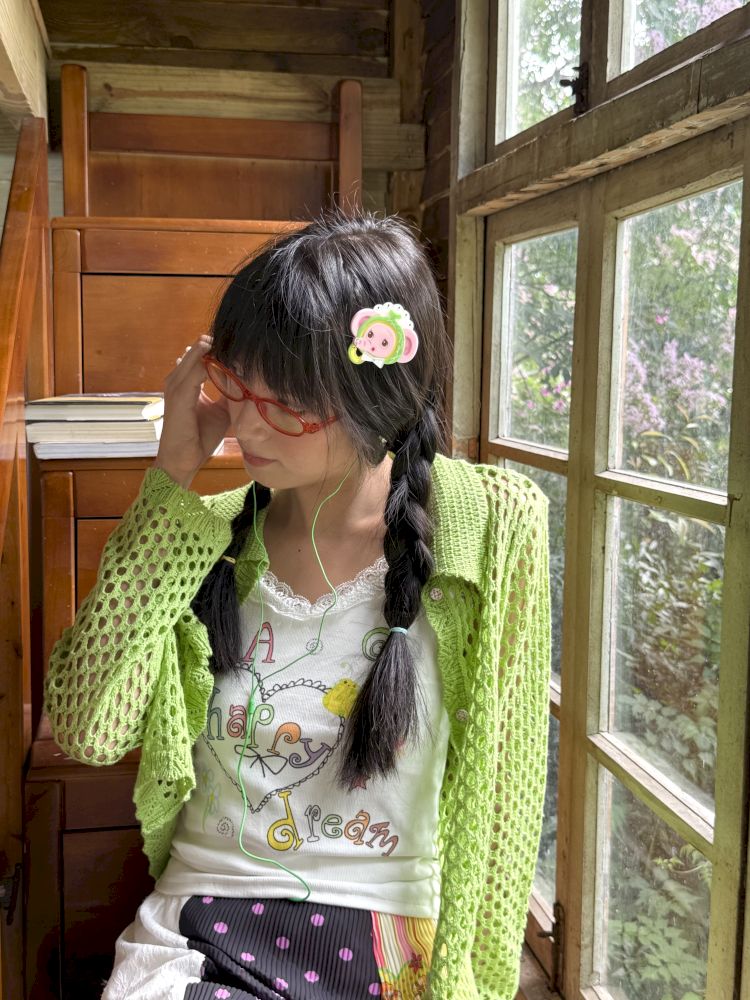 Colorful printed lace trim tank top【s0000012772】