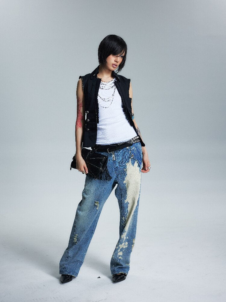 Two Color Slimming Metal Chain Vest【s0000016999】