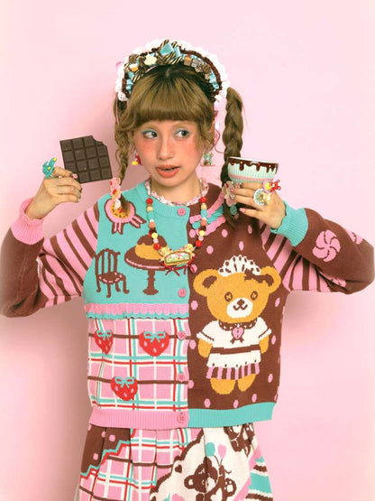 Vintage-Style Knit Cardigan【s0000014517】