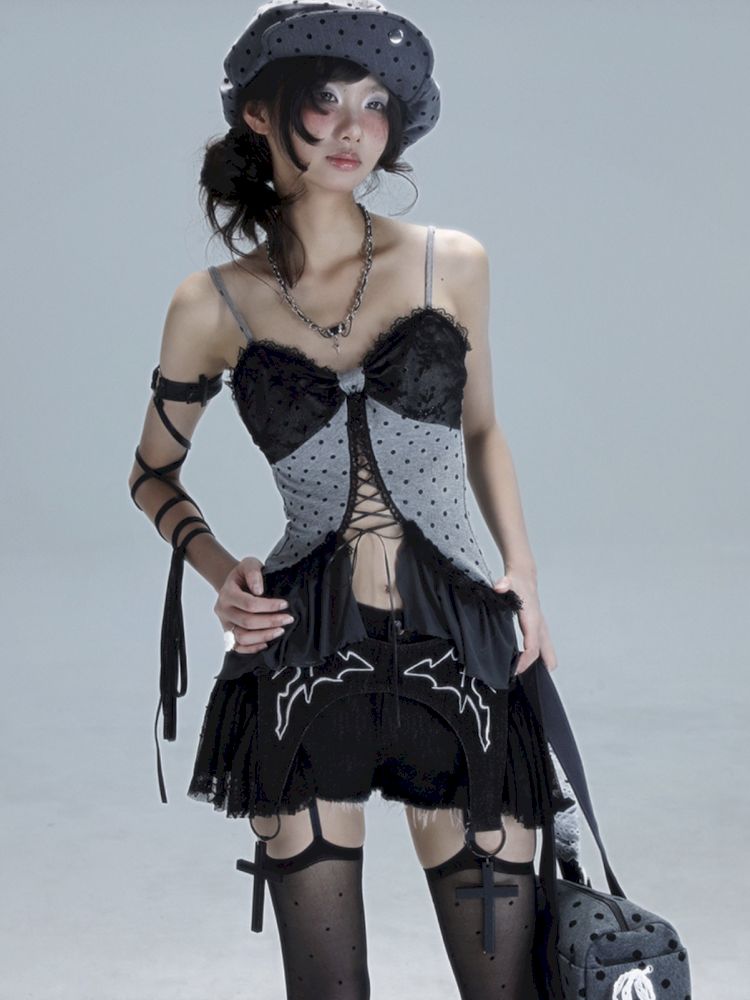 Hollow Out Splicing Ayahuasca Camisole Top【s0000013480】