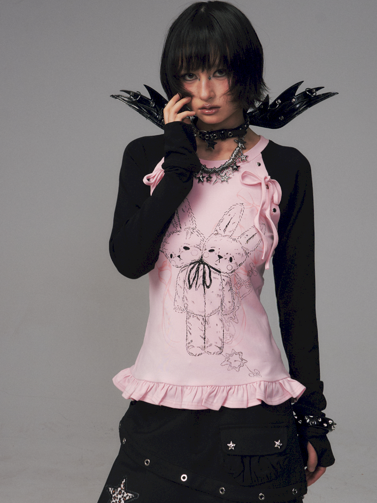 Stretch Slim-Fit Raglan Sleeve T-Shirt【s0000014457】