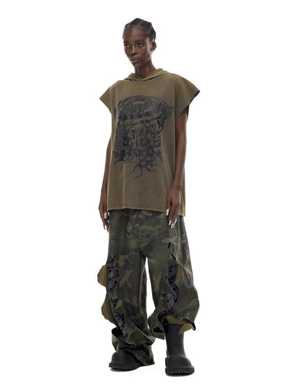 Wasteland Unisex Sleeveless Hoodie【s0000014019】