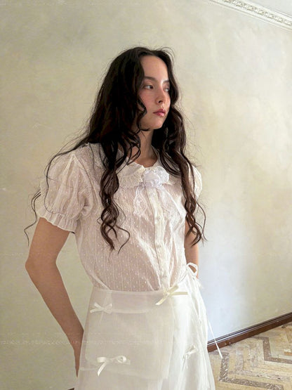 Short-sleeved cotton shirt【s0000012762】