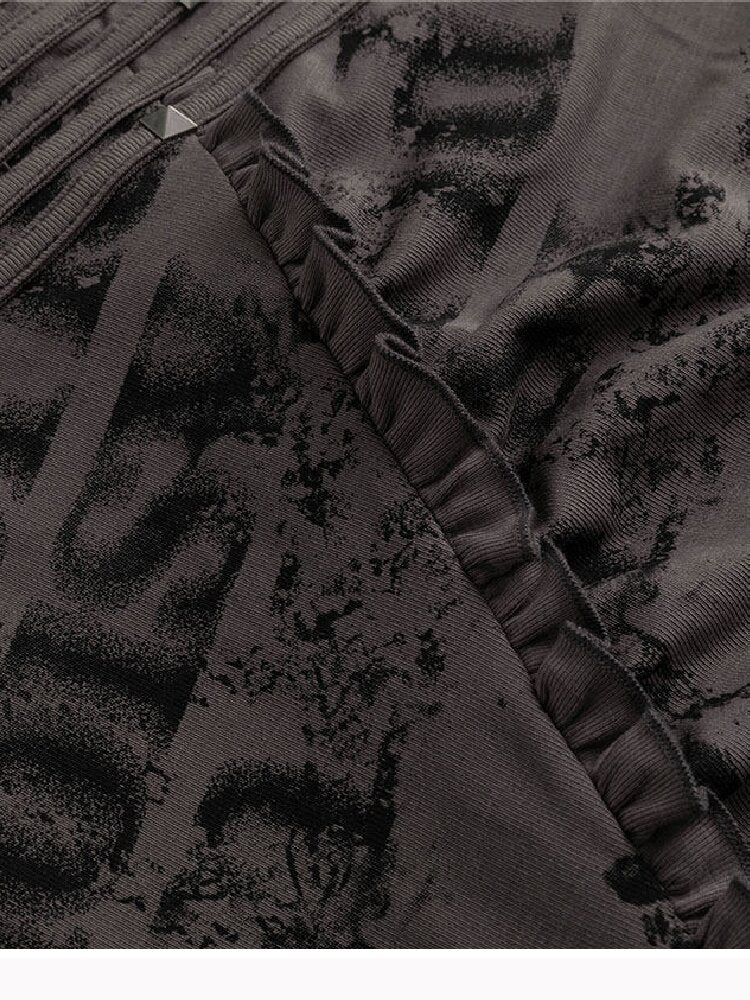 Punk Cross Split Riveted T-Shirt【s0000017495】