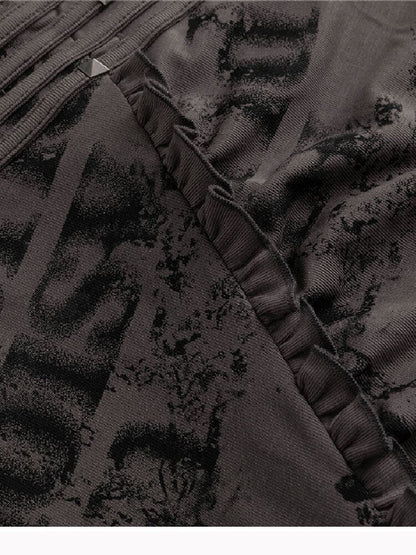 Punk Cross Split Riveted T-Shirt【s0000017495】